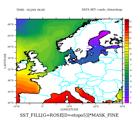 FILL_XY example, plot 3. The variable regridded and points filled with fill_xy